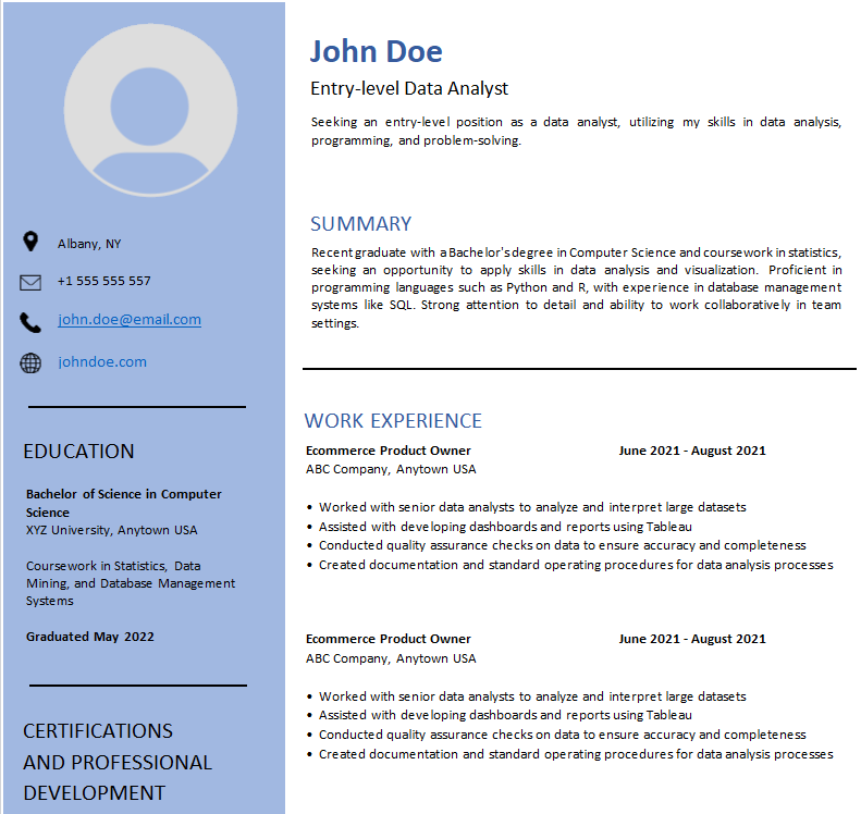 Resume Template Preview